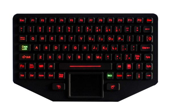 Quality Rubber Waterproof Rugged Silicone Keyboard With Touchpad IP65 Dynamic for sale