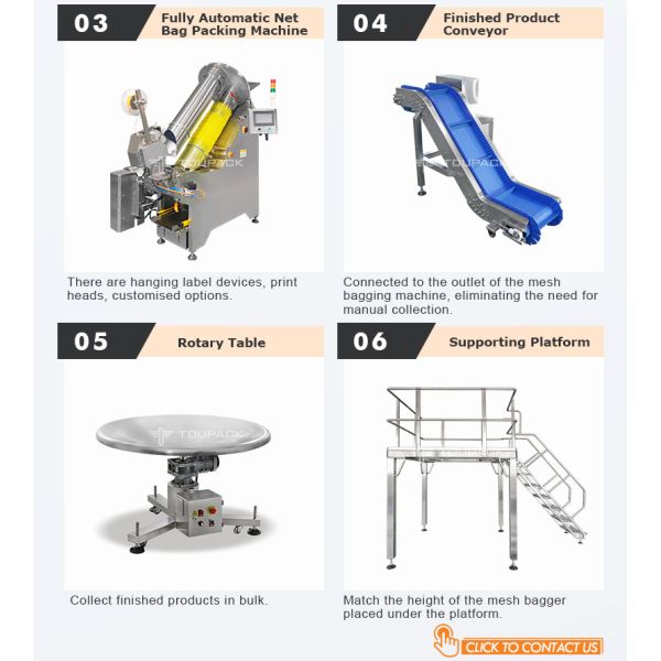 Full Automatic Net Bag Packing Machine For Potato Vegetables Mesh Bag Packing Machine