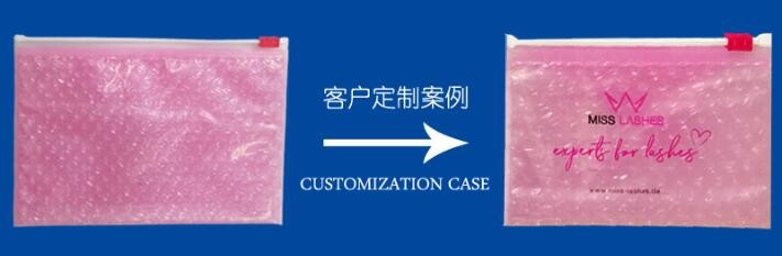 Zip lockk Bubble Bag Zipper Padded Bag with LOGO for Cosmetic,custom colorful metallic bubble zipper bag Packaging Cosmeti