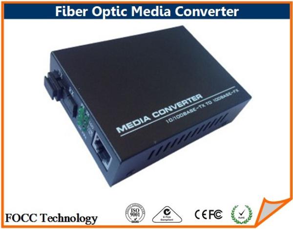 Quality Singlemode Duplex Fiber Optic Media Converter SC Terminated With IEEE802.3 10Base-T for sale