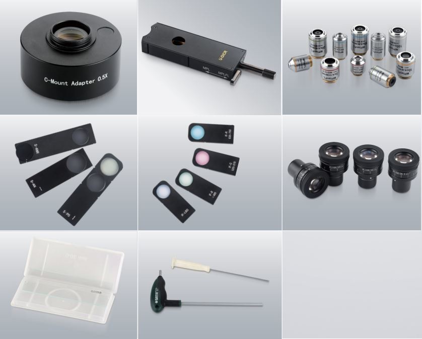 Trinocular Dark Field Microscope Optical Camera 50X Objective DIC Metallurgical