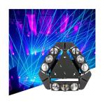 DMX512 Controlled Mini LED Spider Beam Moving Head Light with 9 Heads and IP20
