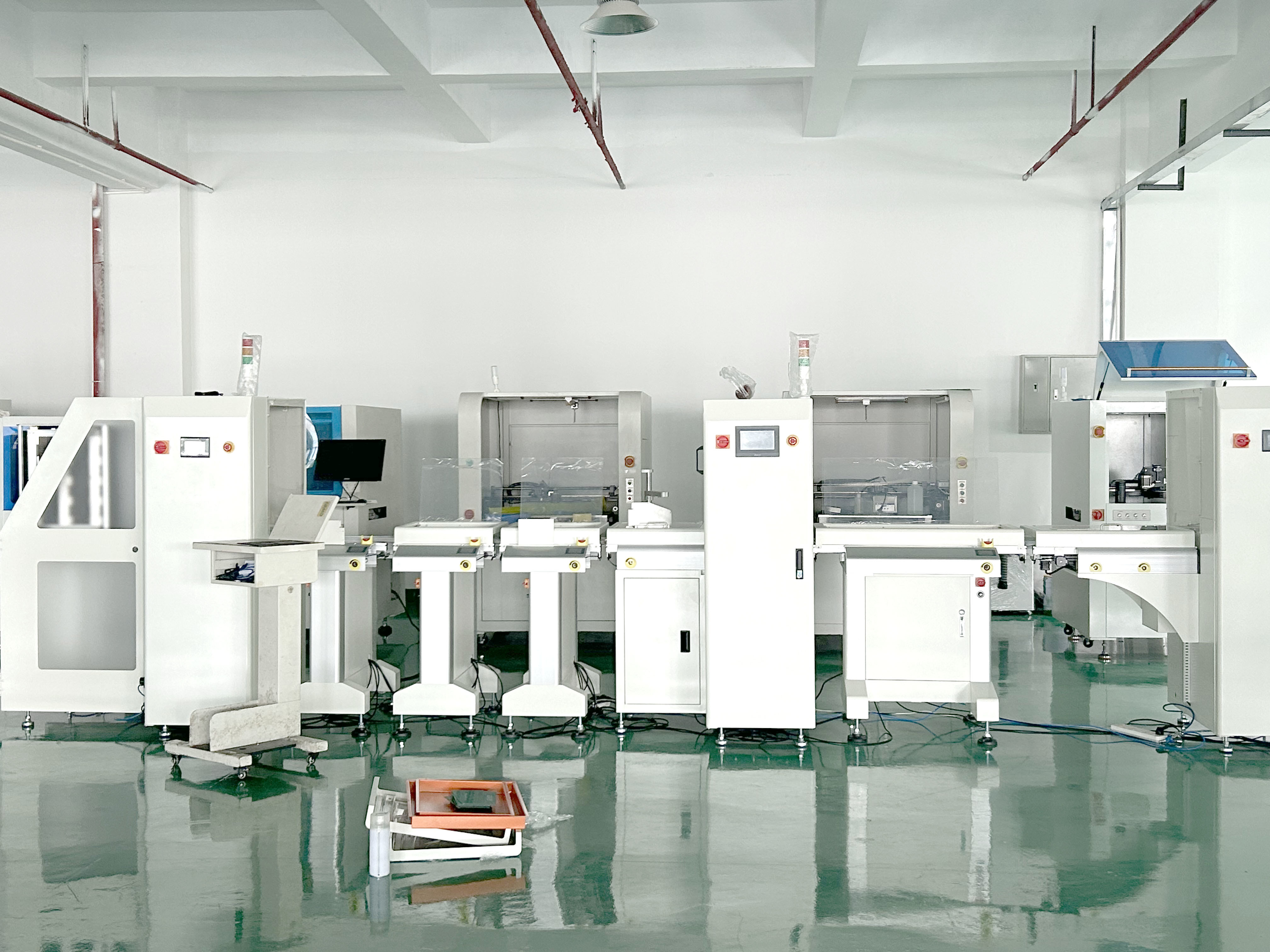 110V / 220V Smt Assembly Machine , Dual Gauge Closing Pcb Loader Unloader