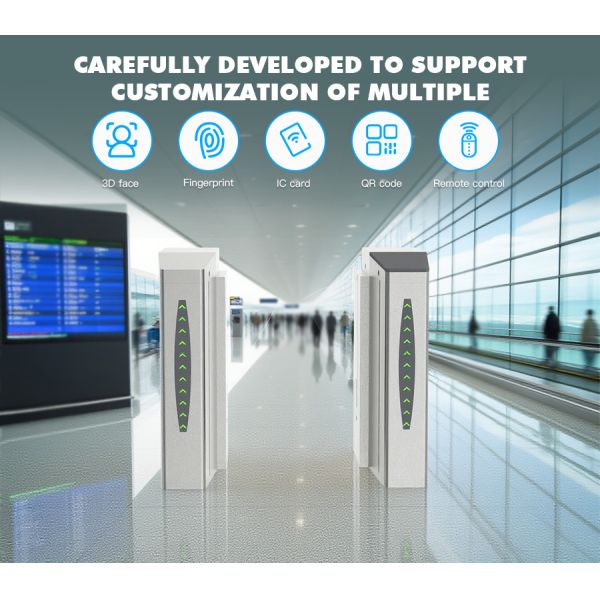 Gym Smart RFID Card Flap Barrier System Access Control Turnstile Gate