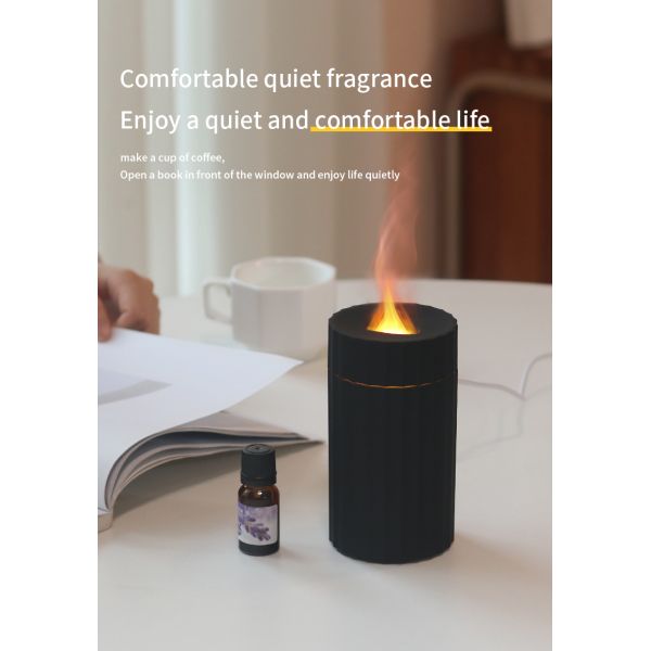 New Arrival New Hot Usb Essential Oil flame Aroma Diffuser Ultrasonic Air Portable Waterless Humidifier 100Ml Car Aroma Diffuser