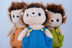 China Three Color Soft Plush Toys Custom Design Animal Plush Doll Hedgehog 25-40cm size wholesale
