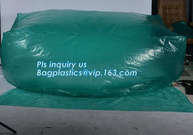 Customized Square Bottom or Side Guesst Plastic Protective Pallet Covers, 4 Mil Dust proof Clear Pallet Covers, BAGPLAST