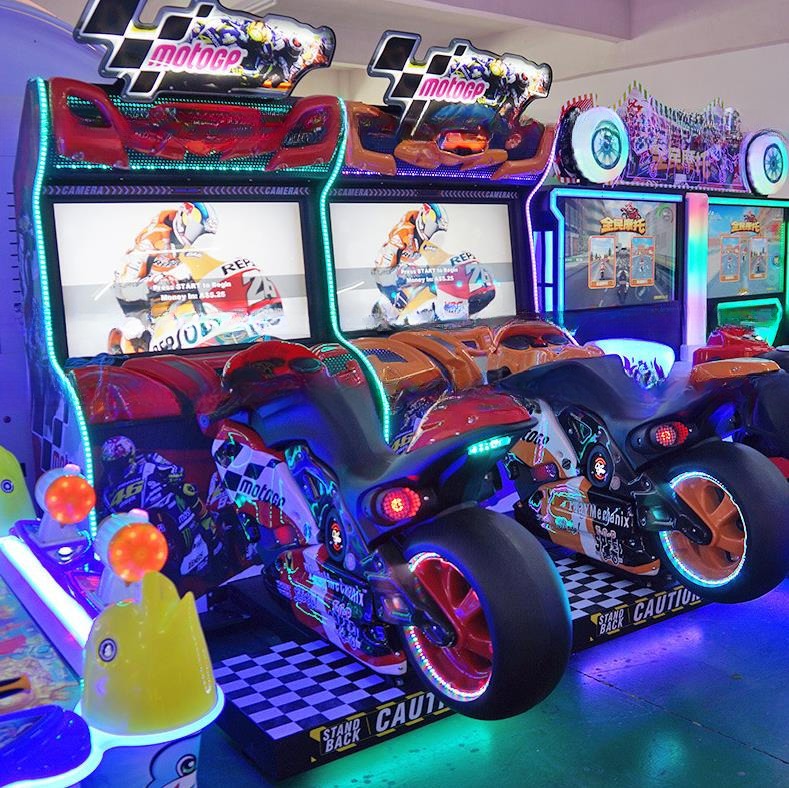 Simulator Motorcycle Racing Motor Arcade Game Machine Customized Realistic Designing