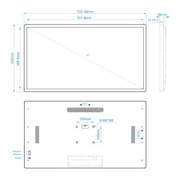 Ultra Slim Electronic Wall Calendar Touch Screen Smart Calendar Wall Display WiFi 6 With Mu-MIMO
