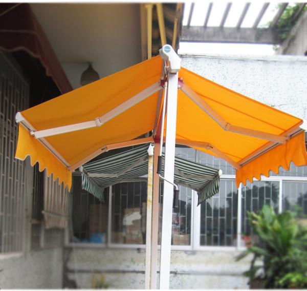 Free Standing Double Sides Balcony Retractable Awning for Sunshade/wind