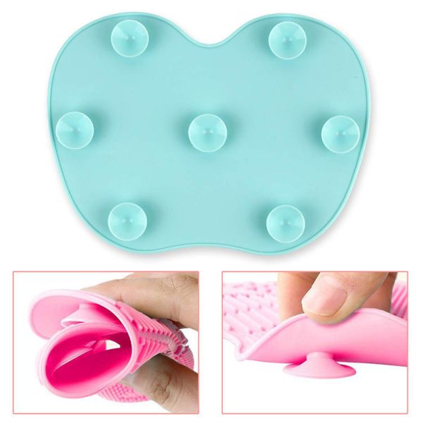 FDA 22.5*17cm Silicone Brush Cleaning Mat With Suction Cups