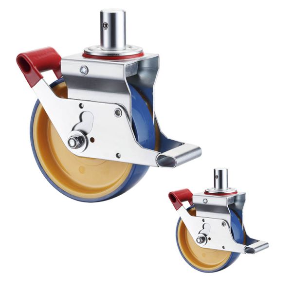 200mm 1540lbs Capacity Scaffolding Wheels With Steel Stem