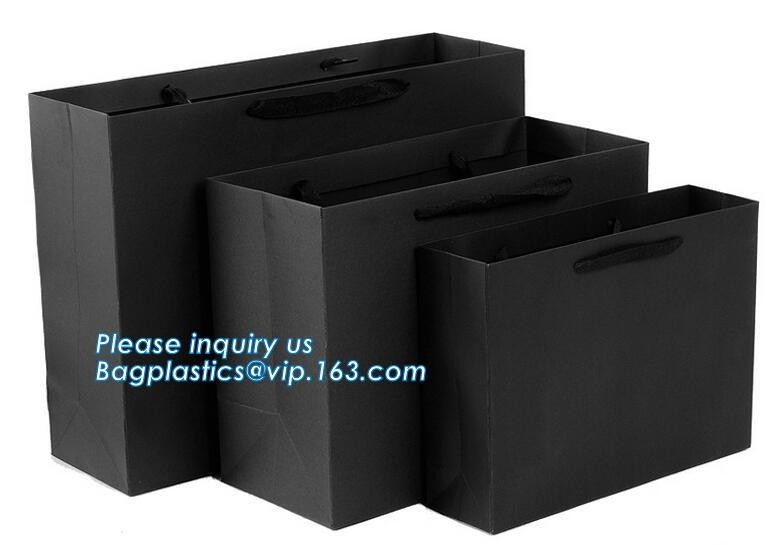 Customized Cut Printed Coated Paper Shopping Bag with Matt Lamination,rope handle custom logo printed white paper bag