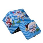 High Quality Rectangle Shape Suitcase Tin Box with Handle Custom Metal Lunch Box