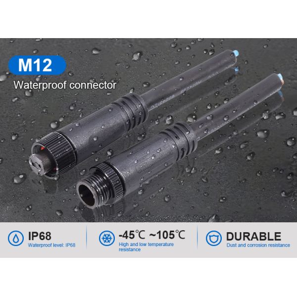 Waterproof M12 Circular Connector IP68 Screw Locking Connection Mode