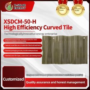 25A Max. Fuse Current XSDCM-50-H Curved Photovoltaic Solar Tiles for Modern Architectural Designs