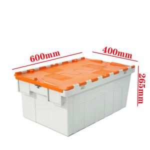 Stackable Industrial Attached Lid Container Injection Plastic Moving Box