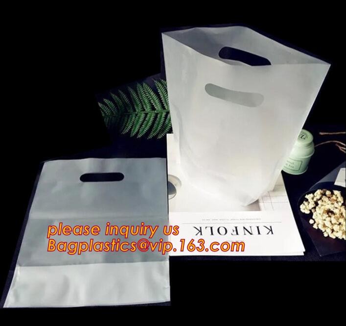 Promotional customized high quality soft loop plastic cloth bag,manufacturer custom soft loop handle polyethylene PE pla