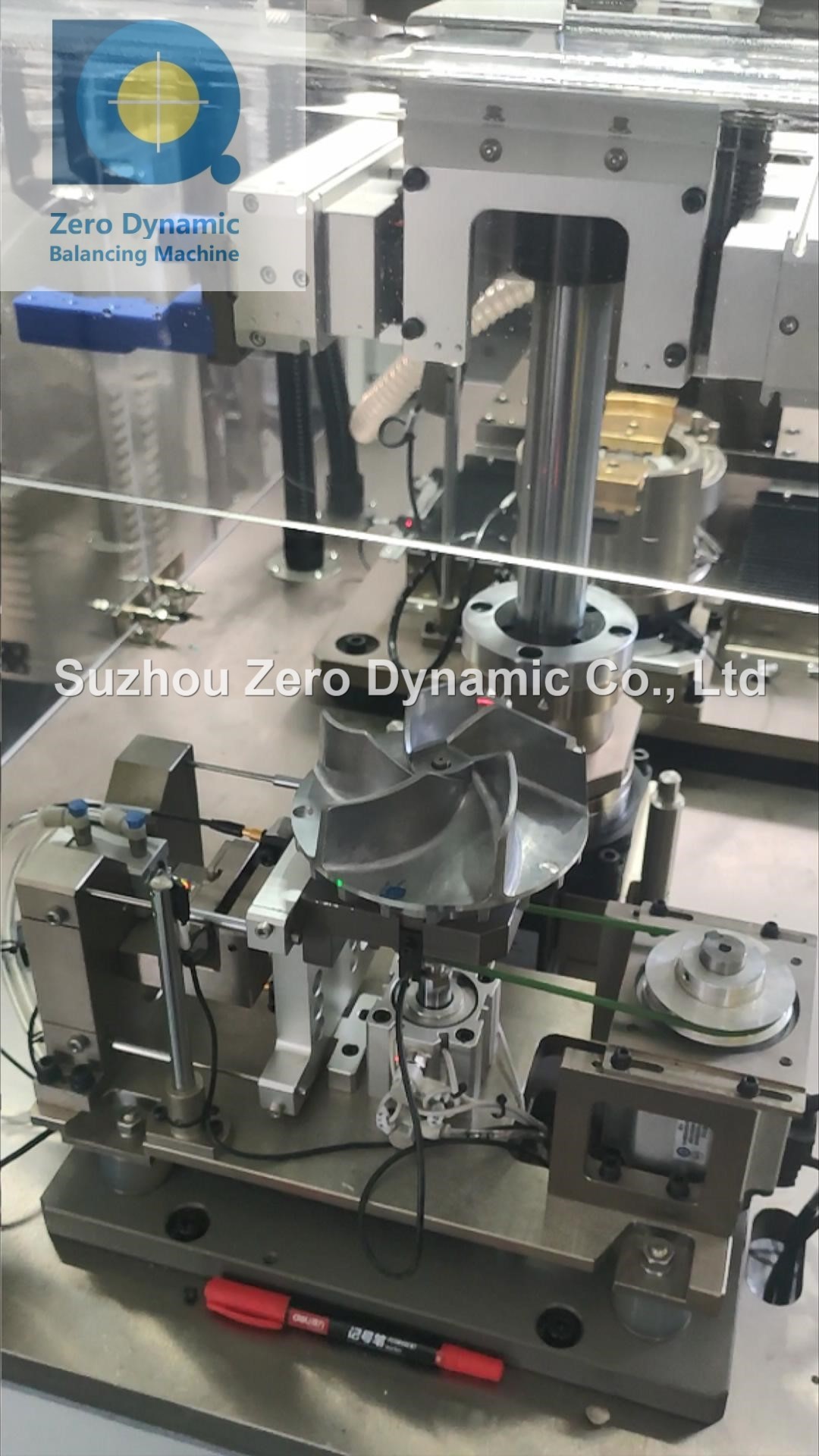Power Tool Impeller Automatic Balancing Machine Two Station Vertical Water Pump Impeller Balancer