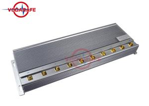 China Silver Color Fixed Mobile Phone Signal Jammer With 10 Different Frequencies wholesale