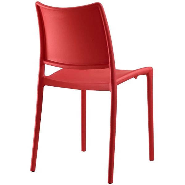 China Red Designe Restaurant Cafe Bistro Dining Room Plastic Chair wholesale