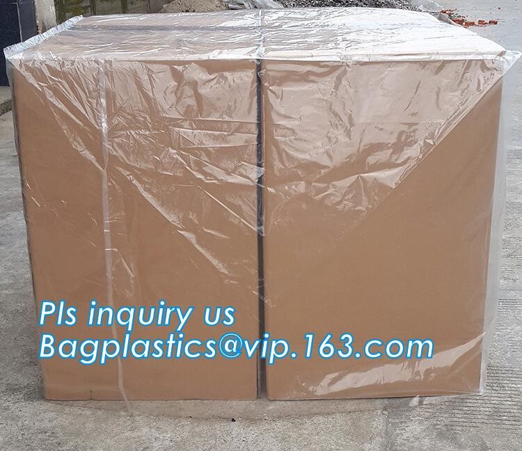 Customized Square Bottom or Side Guesst Plastic Protective Pallet Covers, 4 Mil Dust proof Clear Pallet Covers, BAGPLAST