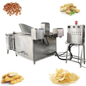 China Industrial Automatic Electric Gas Potato Chips French Fries Make Oil Filter Deep Fryer Chips Frying Machine on sale