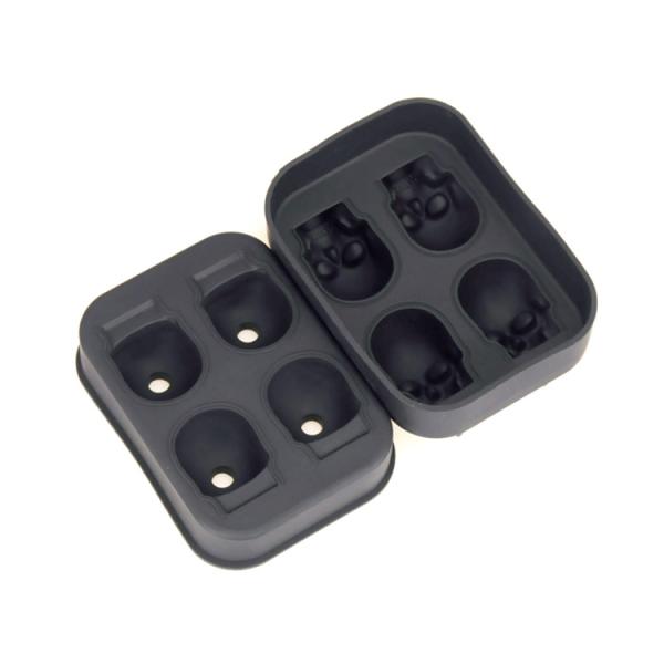 Quality Skull Shape Ice Lattice Silicone Mold Tools Ice Tray Mold 100% Food Grade Material for sale