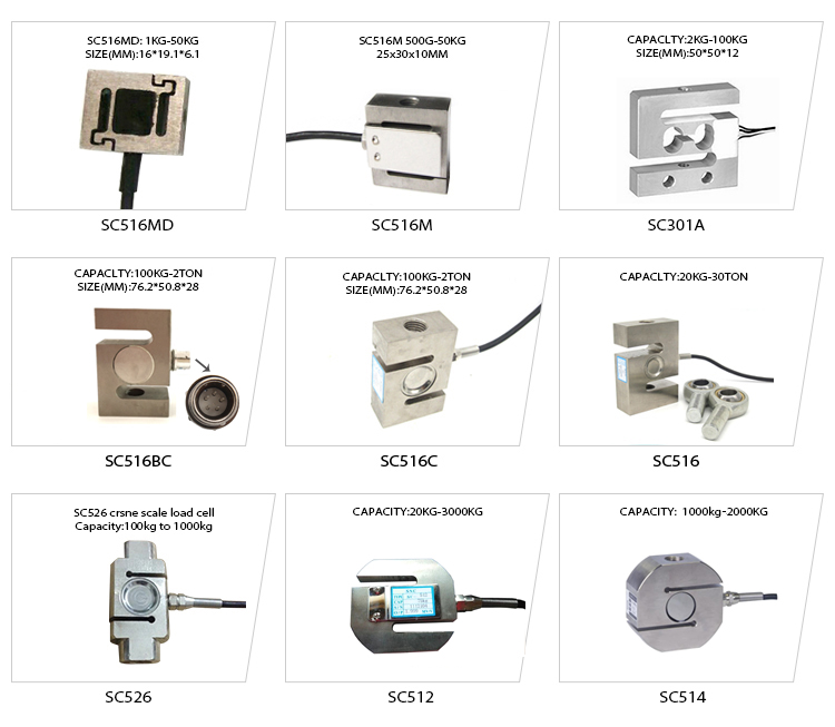 SC516MD miniature S type load cell 500g 1kg 5kg 10kg 20kg 30kg 50kg