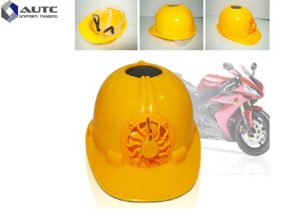 Quality Work PPE Safety Helmet Light 51-61cm Solar Power Fan Rechargeable LED Lights for sale
