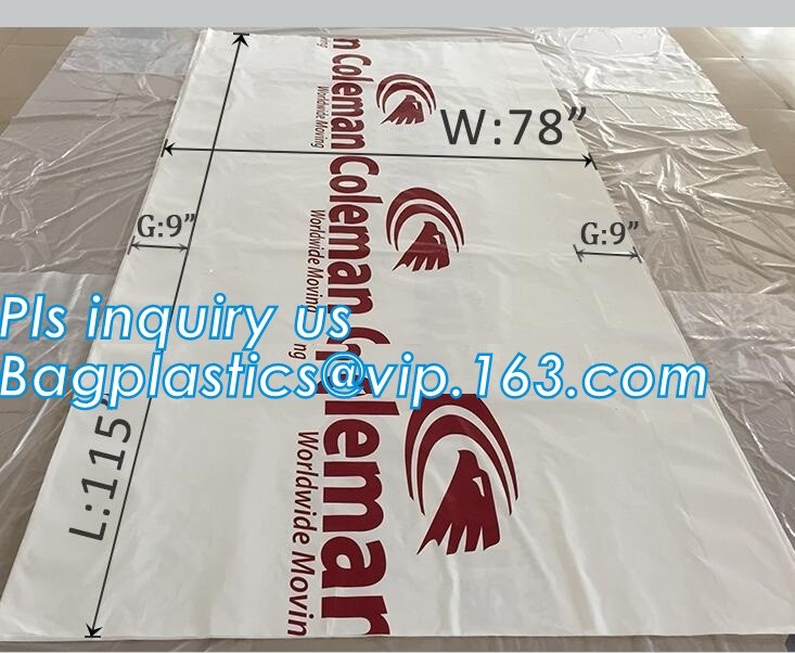 Customized Square Bottom or Side Guesst Plastic Protective Pallet Covers, 4 Mil Dust proof Clear Pallet Covers, BAGPLAST