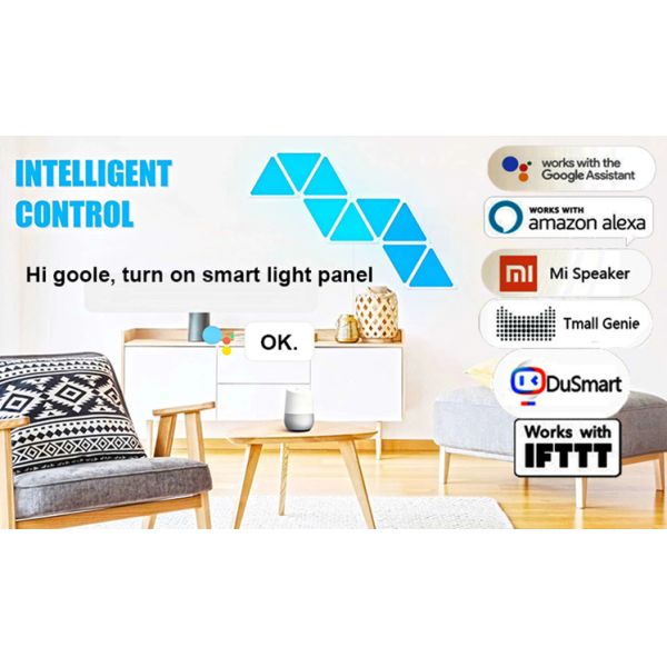 Wall Lamp RGB LED Panel Light With 3M Adhesive Intelligent Magic Board