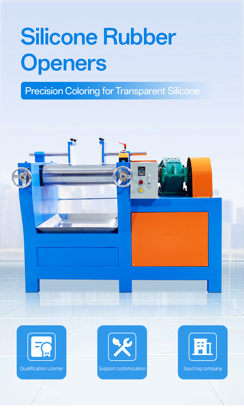 7 Inch Silicone Rubber Refining Machine for Raw Material Color Mixing