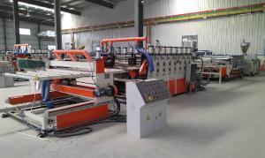 China Wood Plastic Double Screw Extruder , Foam Board Extrusion Line on sale