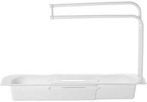 Pp Telescopic Sink Shelf / Expandable Storage Drain Basket Customizing