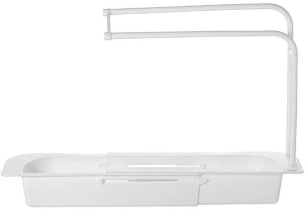 Quality Pp Telescopic Sink Shelf / Expandable Storage Drain Basket Customizing for sale