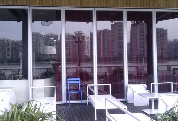 Quality Stacking Folding Frameless Glass Partitions Provide A Complete Sound Retardant Barrier for sale