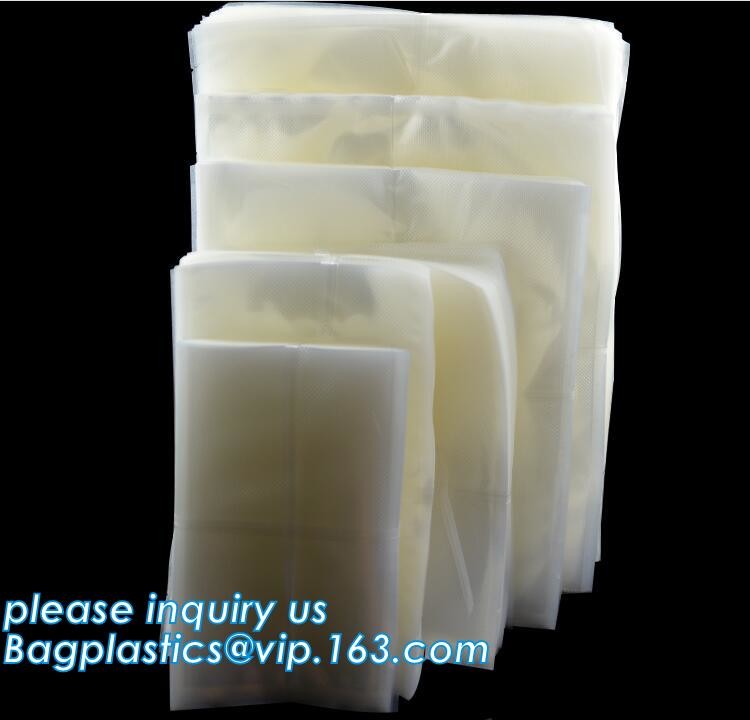 Embossing Resealable Vacuum Food Bags For Household Eco- friendly Texture Vacuum Food Storage Plastic Bag Rolls Moisture