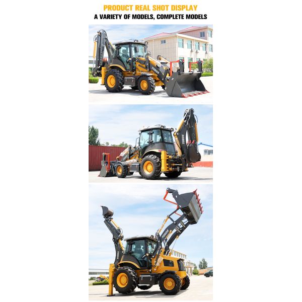 Multi Functional Large Backhoe Loader Equipment 8300kg Total Weight