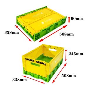 Plastic Stackable Vegetable Crates Heavy Duty Collapsible Plastic Crate PP
