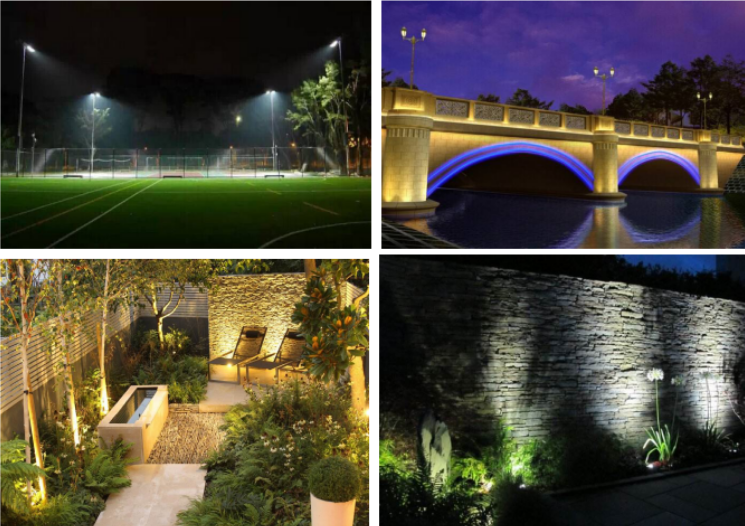 Soccer Field 150W COB Outdoor LED Flood Light Back Yards 100LM/W Lumen