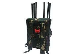 China Tactical Manpack Portable Mobile Phone Signal Jammer 120 W Backpack Type wholesale