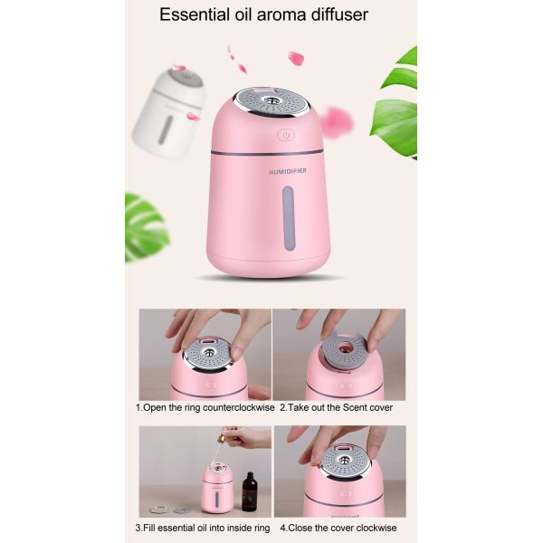 Aromatherapy Diffuser Ultrasonic Essential Oil Diffuser , Air Mister Humidifier 6-IN-1