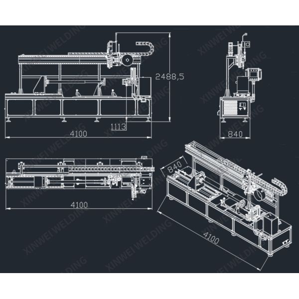Auto Stable Precise Round Steel Pipe Fiber Laser Welding Machine 2000W