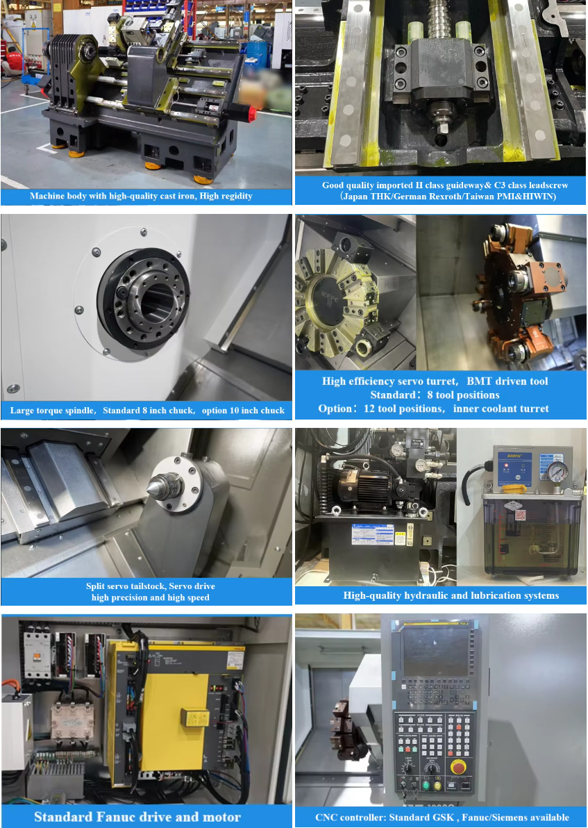 Slant Bed CNC Lathe Linear Guide T5.2-500Q BMT55 Max. Turning Diameter 360mm SMTCL CNC Feeder Lathe