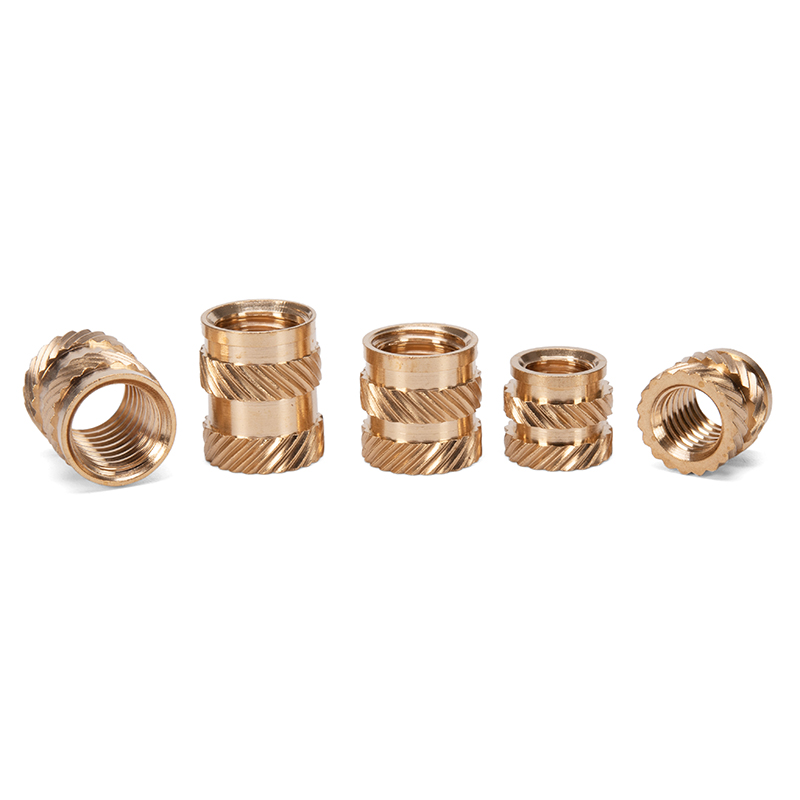 Steel Brass Galvanized Grooved Female Thread Copper Stud Hot Melt Twill Knurled Insert Nut for Plastic Housing 1/4 3/8 5/16