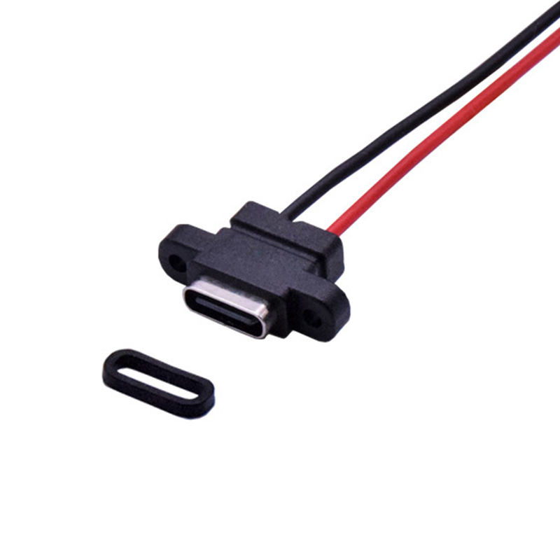 USB-20C-F-06F09L USB Type C Connector Screw Mount Panel Cutout