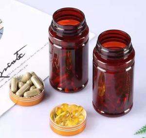China 100cc 150cc Amber Plastic Medicine Bottles For Tablet Vitamin Supplement Pill wholesale