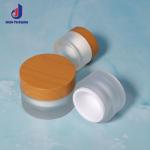 15g 30g Luxury Frosted Cosmetics Packaging Plastic Round Bamboo Body Butters