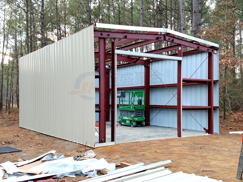 Q235B / Q345B Corrugated Sheet Metal Shed Corrugated Steel Buildings Carport